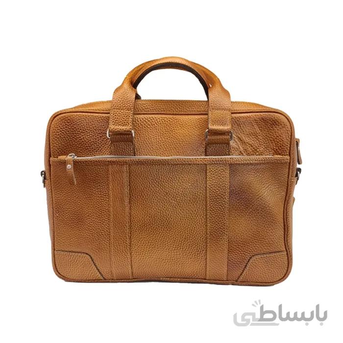 کیف اداری چرم طبیعی دو زیپه
