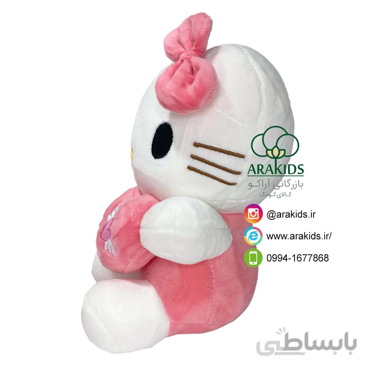 گربه کیتی قلب پروانه 25 سانتی کد 10280