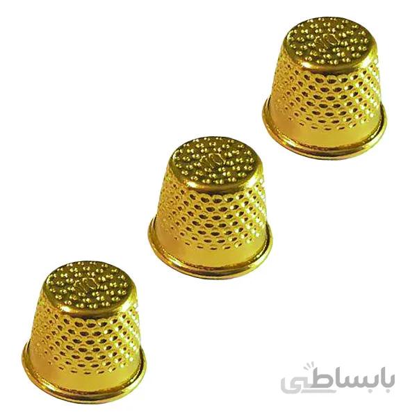 انگشتانه فلزی خیاطی رنگ طلایی