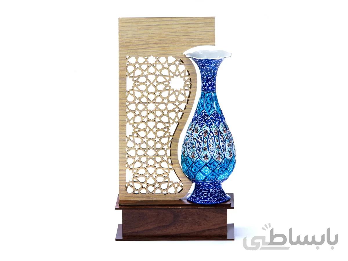 تندیس گلدان میناکاری ۲۰ سانتی