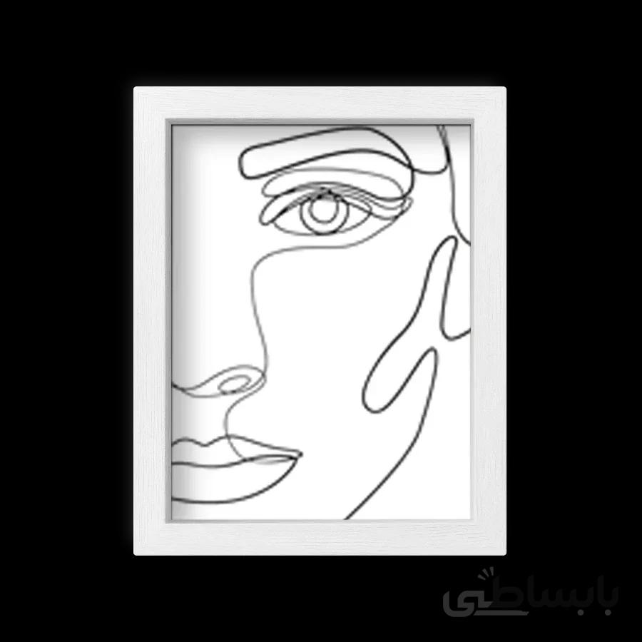 تابلو مینیمال چهره زن