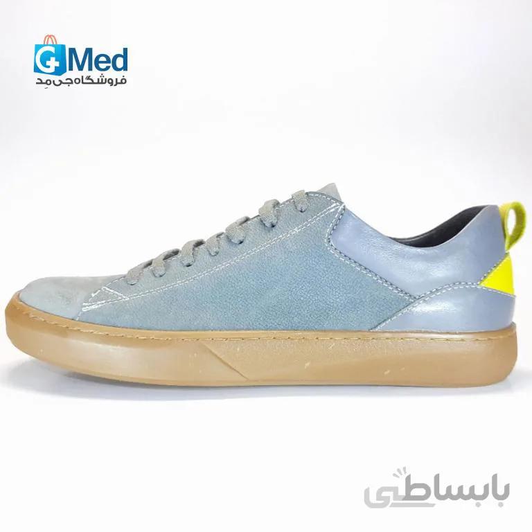 کفش چرم طبی زنانه پاتکان کد 1070 رنگ طوسی
