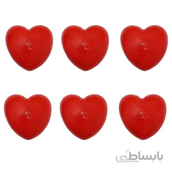 شمع مدل قلب کد 835 بسته 6 عددی