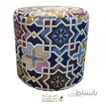 پاف سنتی دستدوز طرح فیروزه