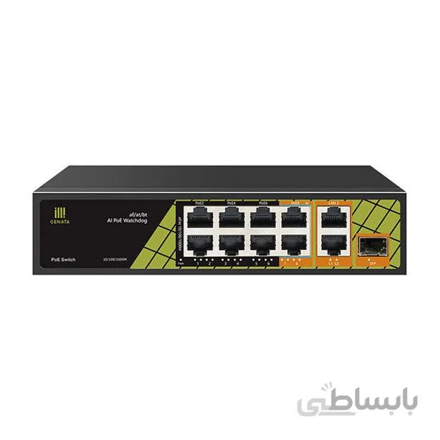 سوئیچ 8 پورت POE شبکه GENATA مدل GNT-P4804V6