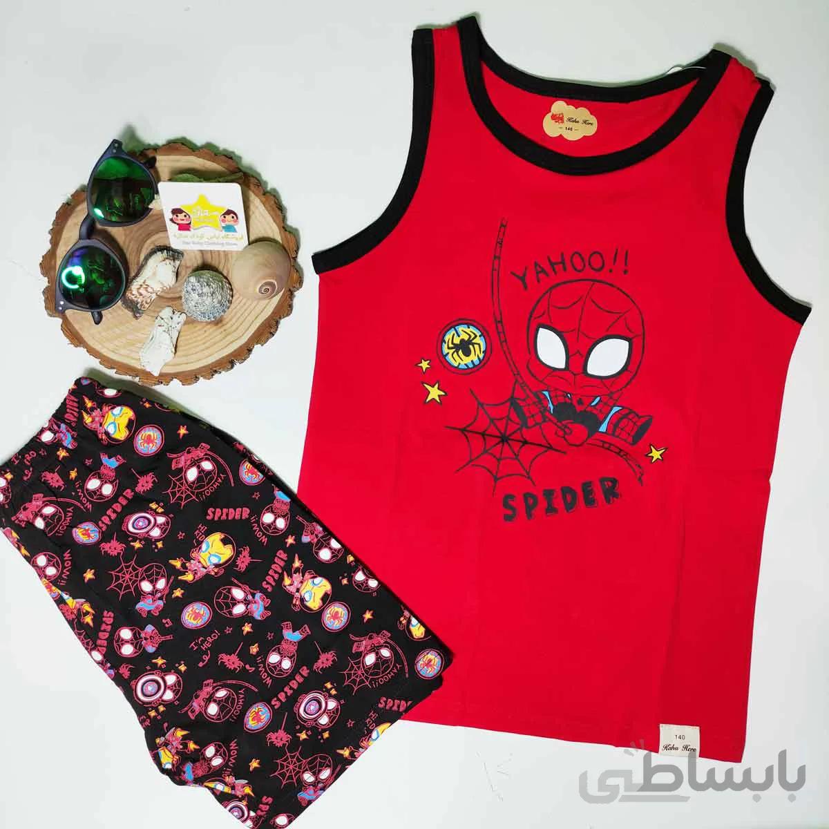 ست تاپ شلوارک اسپایدر من spiderman کد:1068
