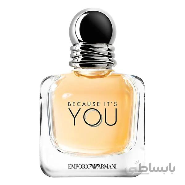 طرح اصل ادوپرفیوم زنانه امپریو آرمانی مدل Emporio Armani Because It’s You