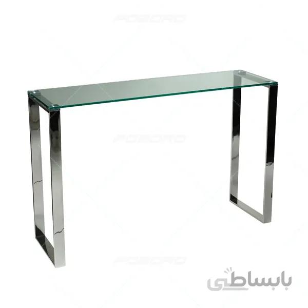 کنسول استیل صفحه شیشه ای مدل تابان
