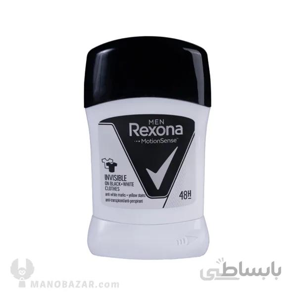 استیک مردانه رکسونا Invisible Black White : حجم 50 میلی لیتر