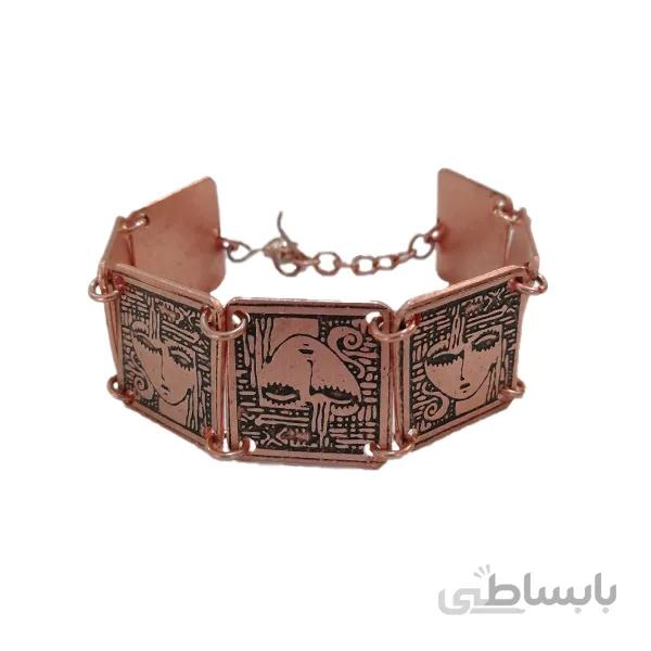 دستبند مسی شیک قطاری مدل رخ کد JW221