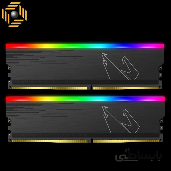 رم دسکتاپ DDR4 دو کاناله 3333 مگاهرتز CL19 گیگابایت مدل AORUS RGB ظرفیت 16 گیگابایت
