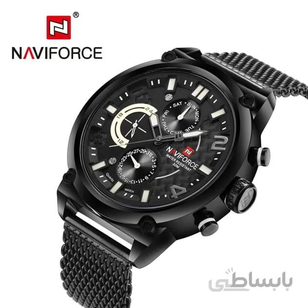 ساعت مارک Naviforce مدل 9068 بند حصیری