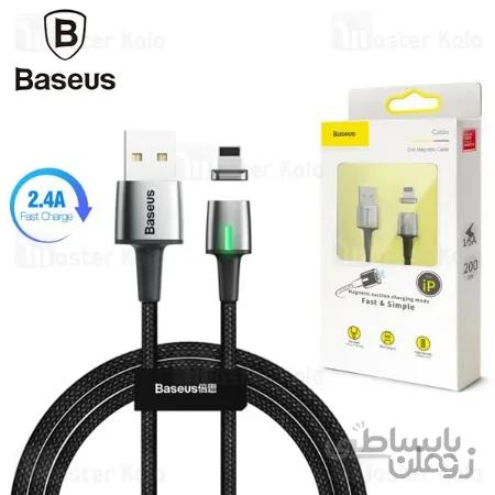 کابل مگنتی لایتنینگ بیسوس Baseus Lightning Zinc Magnetic Cable CALXC-A01 2.4A