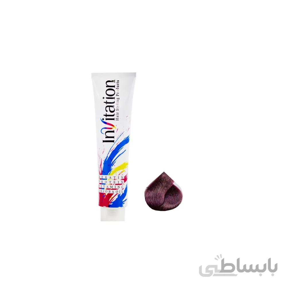 رنگ مو اینویتیشن شماره 6.20 حجم 120 میلی لیتر رنگ شرابی خیلی روشن