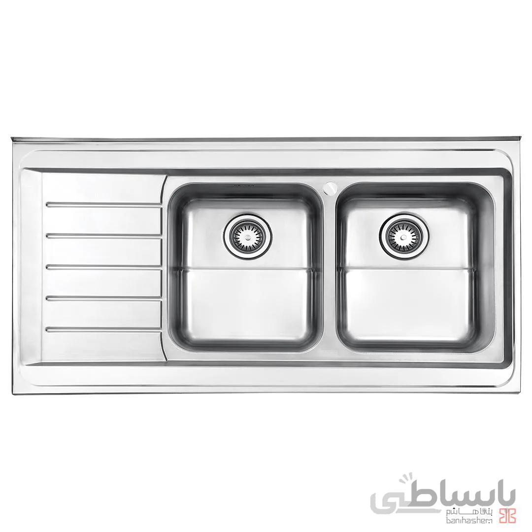 سینک استیل البرز مدل 735-L توکار ا Steel Alborz 735-L Inset Sink