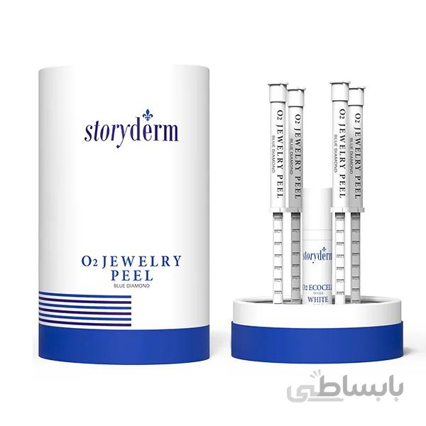 آمپول لایه بردار و پیلینگ جواهرات (اوتو وایت O2 White) استوری درم Storyderm O2 JEWELRY PEEL | روشن کننده و ضدلک | حاوی ۴ آمپول