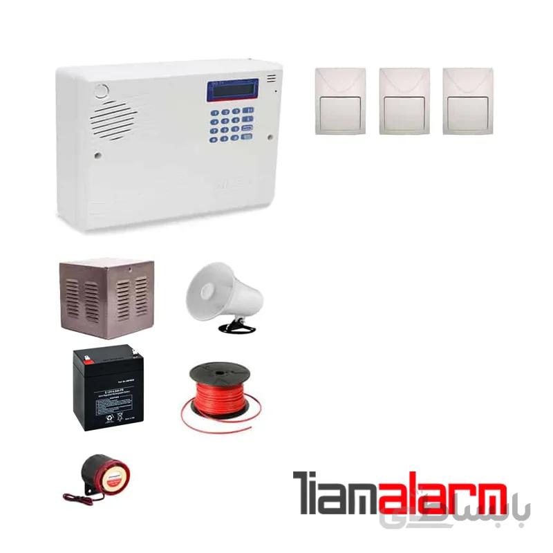 پکیج دزدگیر اماکن با سیم مدل سایلکس سیمکارتی و تلفنی SG8F3