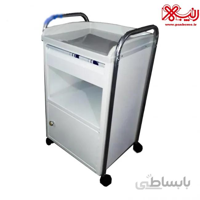 کمد کنار تخت بیمار ( لاکر ) استیل با رویه فایبر گلاس ABS