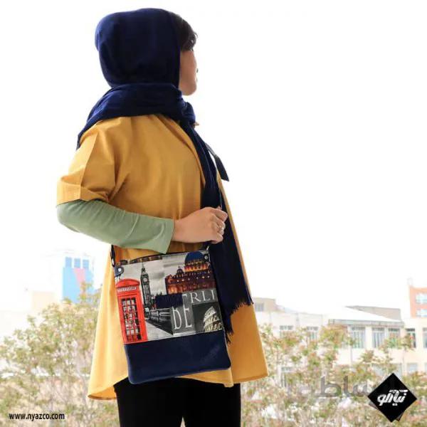 کیف دوشی زنانه میشو چرم مدل آدلاید DB