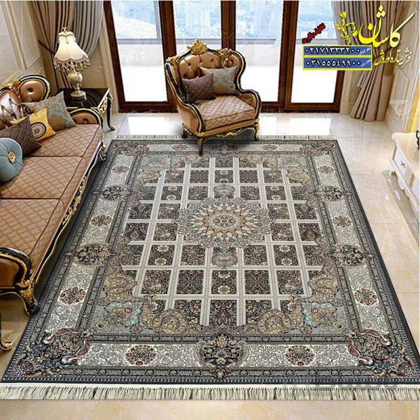 فرش کاشان نقشه ارگ نقره ای