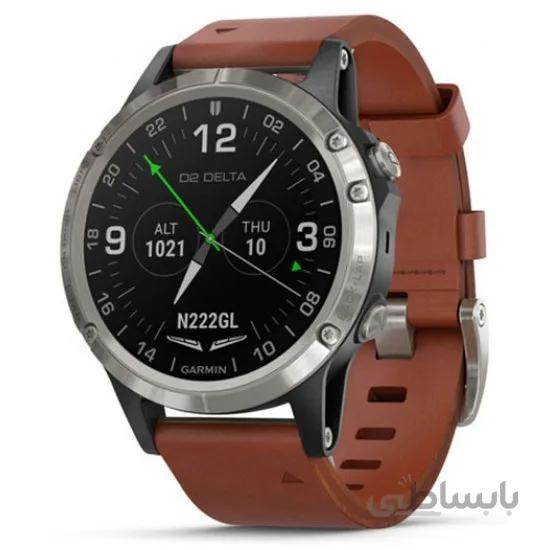 ساعت مچی ورزشی مدل Garmin - D2 Delta Aviator Watch with Brown Leather Band