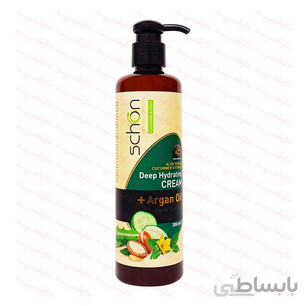 کرم نرم و مرطوب کننده آلوئه ورا، خیار و آرگان شون ۳۰۰ میلی‌لیتر
