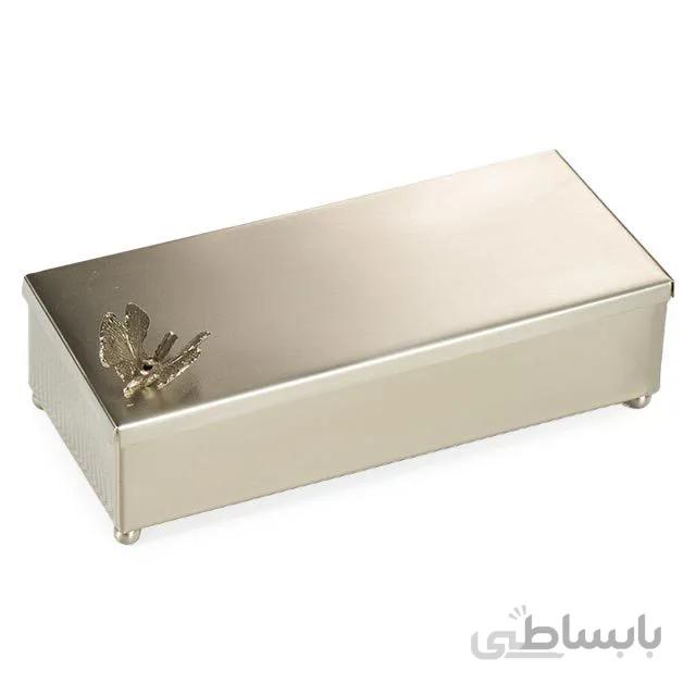 جا کاردی مستطیل دربدار سالینو مدل پروانه نقره ای کد N-410
