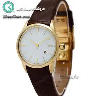 ساعت ویولت زنانه کلاسیک طلایی بند چرم صفحه سفید کد 0500/2L
