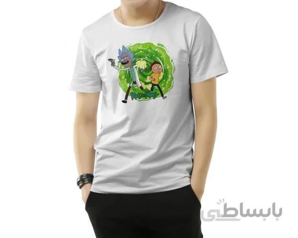 تیشرت سفید طرح Rick & morty 2