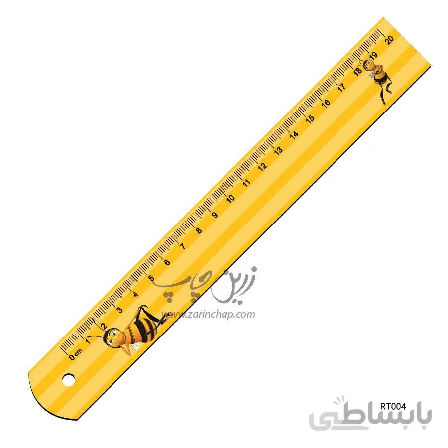 خط کش ۲۰ سانتی MDF بری زنبوری طرح RT004