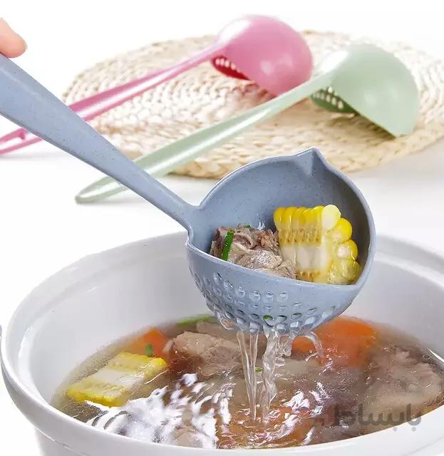 ملاقه ی 2 کاره آبکش دار بسته 4 عددی