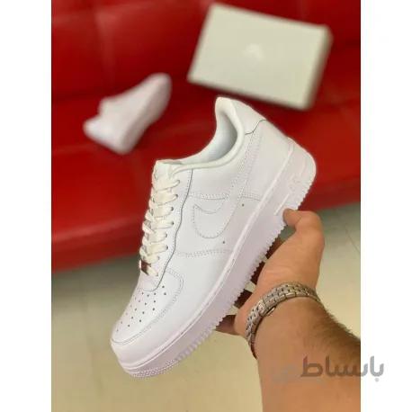 ست زنانه و مردانه نایک ایرفورس اصلی رویه چرم کامل سفید TÊNIS NIKE AIR FORCE 1 - PRETO