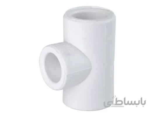 سه‌راه تبدیل سفید آذین لوله (40*32*40 میلی‌متر)