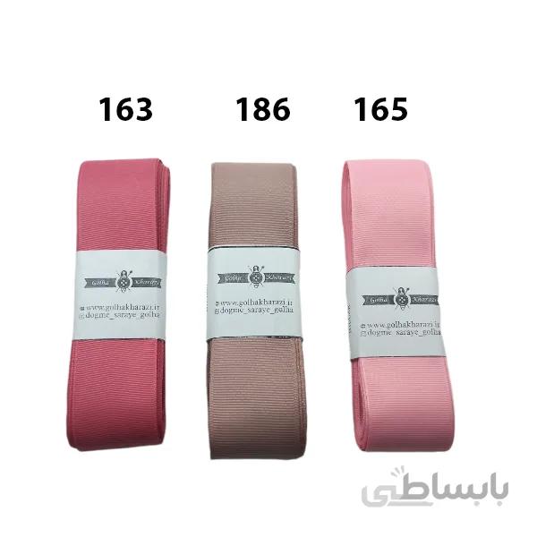 روبان گروگن 4 سانتی طیف صورتی چرکی کد 10548