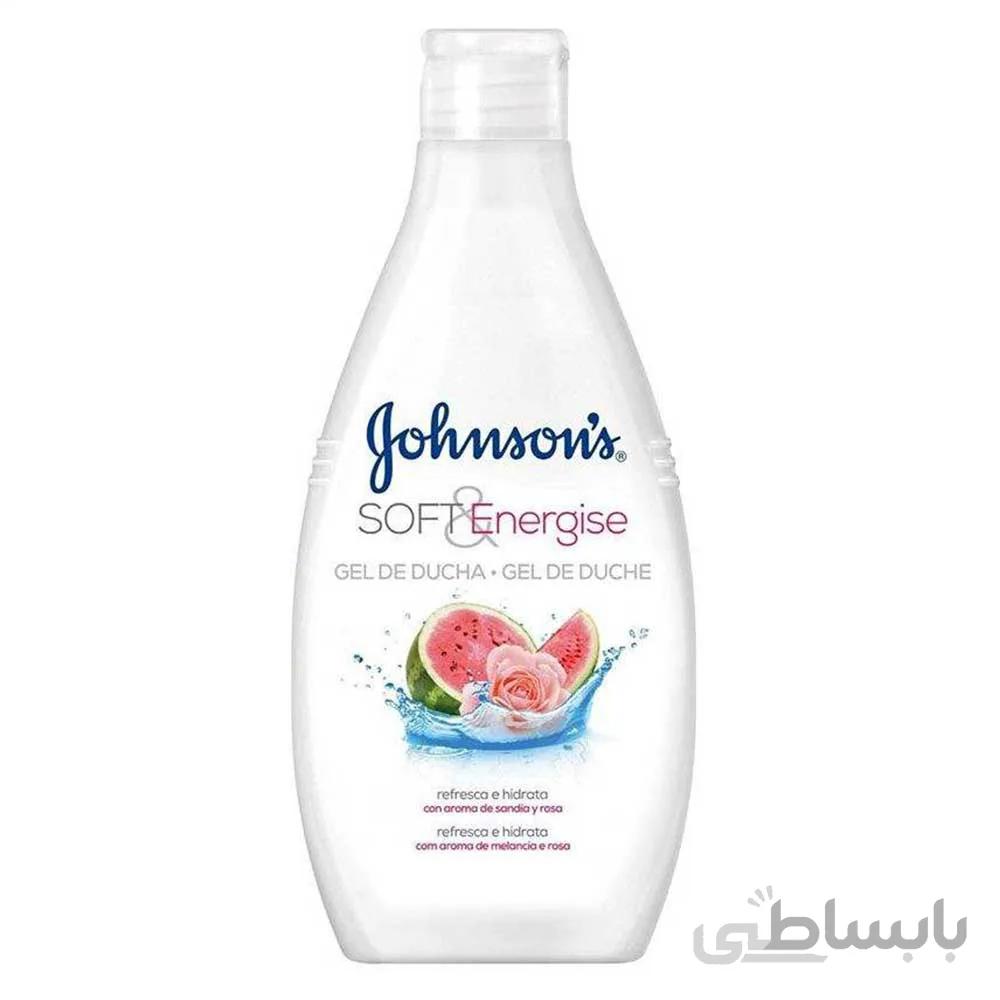 شامپو بدن جانسون مدل SOFT ENERGISE حاوی عصاره هندوانه در حجم 400 میلی لیتر ا body wash johnsons model soft energise 400ml