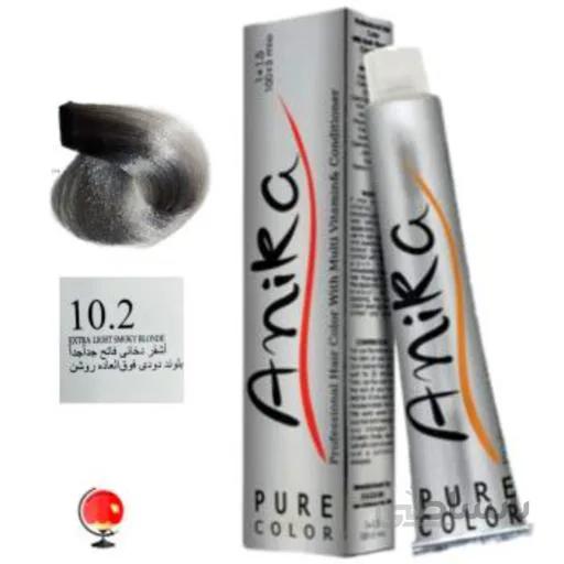 رنگ مو آنیکا (anika) شماره 10.2 بلوند دودی فوق العاده روشن