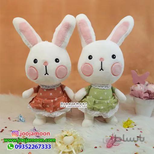 عروسک خرگوش پیراهن پوش