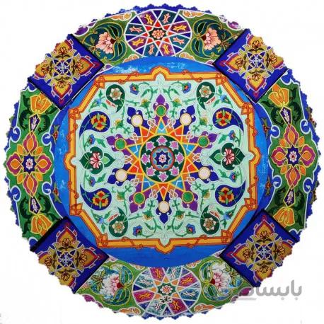 رومیزی مخمل گرد ترمه شمس