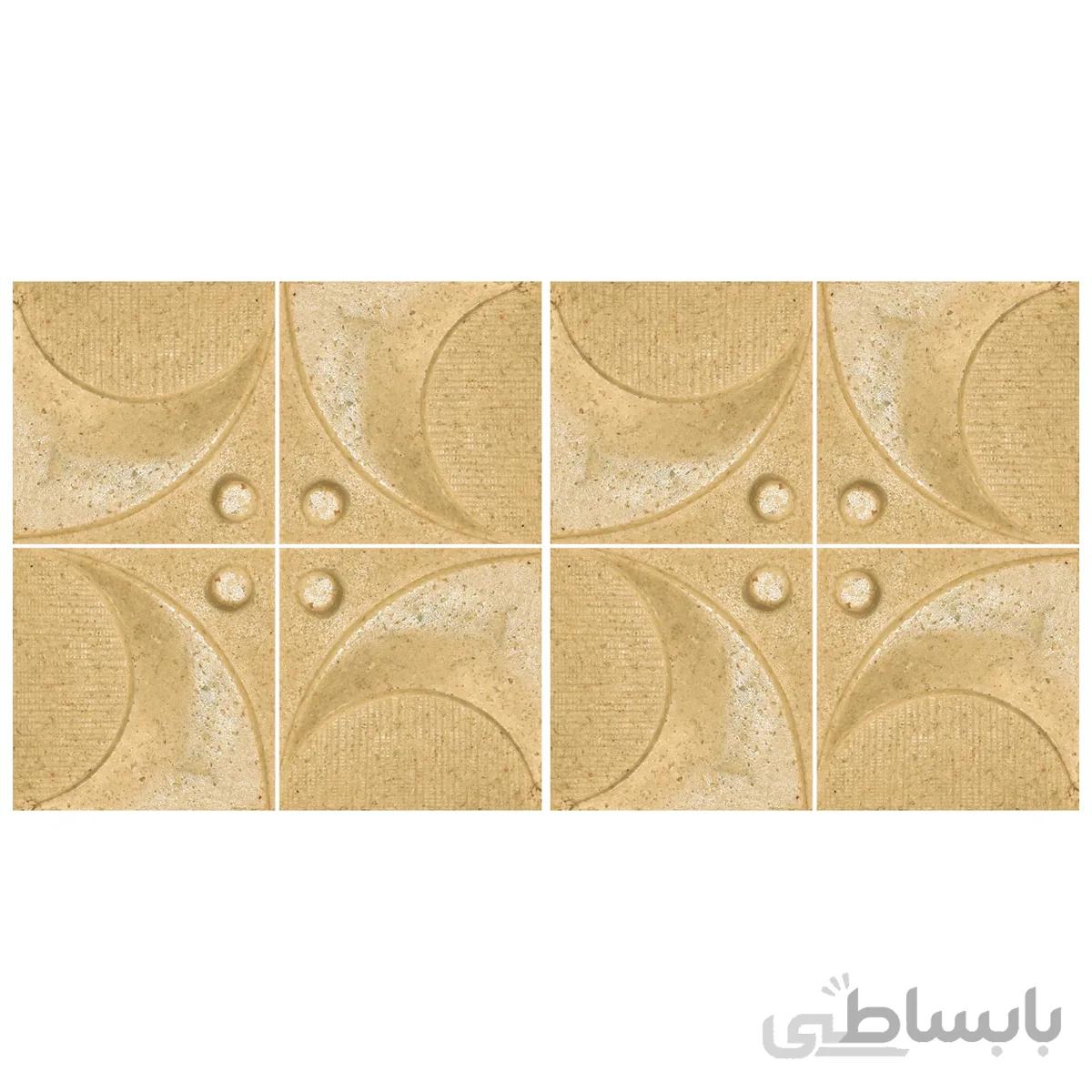 دیوارپوش تندیس و پیکره شهریار مدل آمای کد W1010-03 بسته 8 عددی