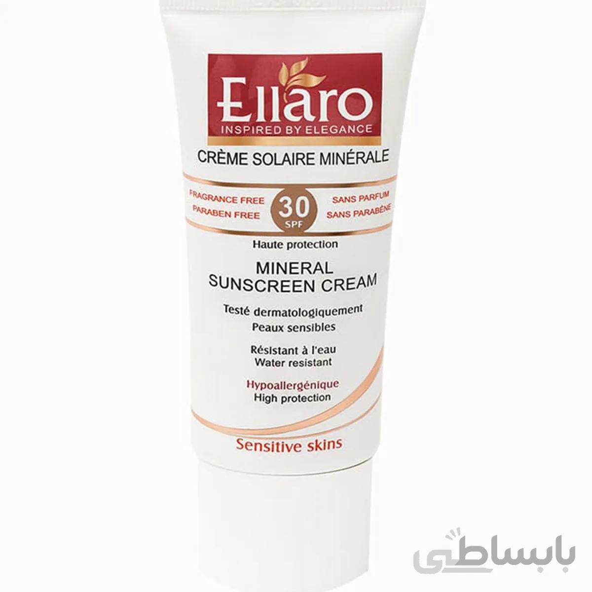 کرم ضد آفتاب مینرال Ellaro SPF 30 ا Ellaro Mineral Sunscreen Cream SPF 30