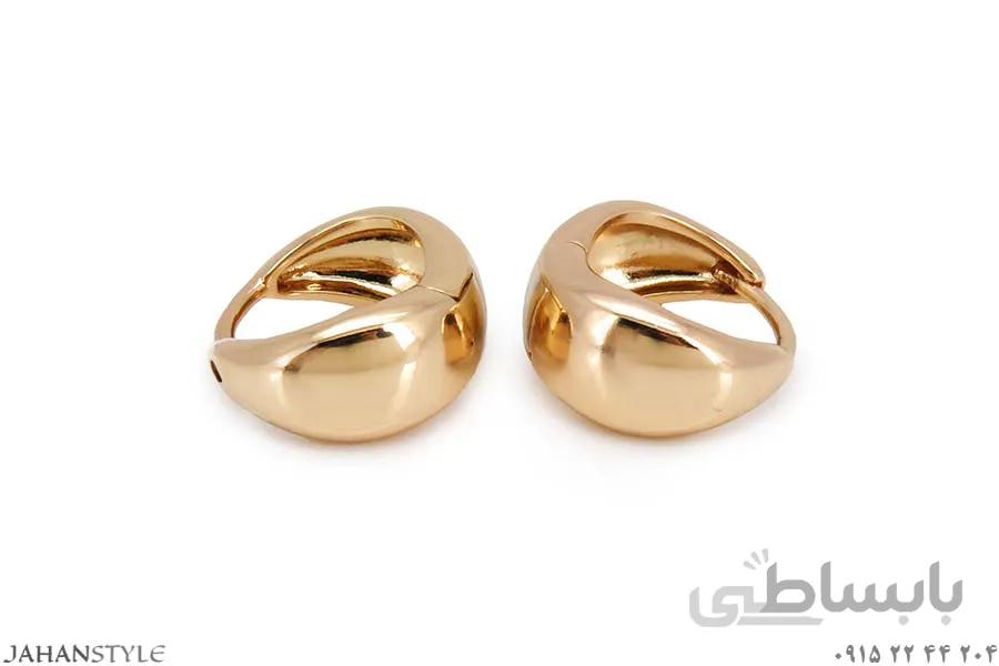 گوشواره حلقه‌ای طلایی ژوپینگ XUPING