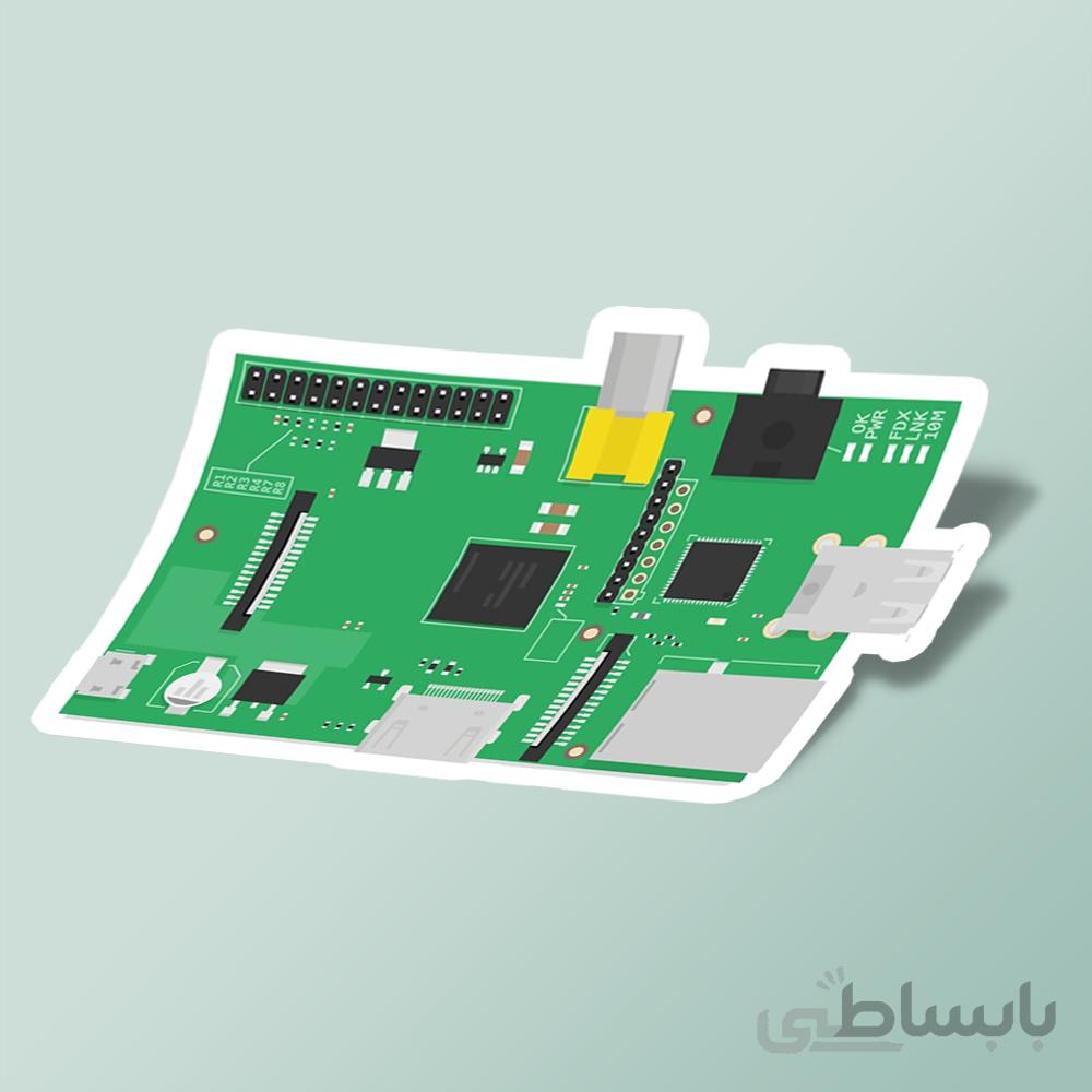 استیکر raspberry pi 3