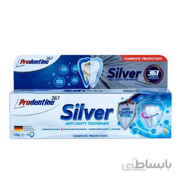 خمیر دندان پرودنتین مدل Silver وزن 150 گرم