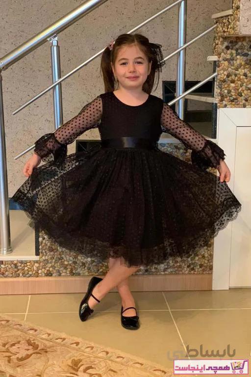 لباس مجلسی دخترانه شیک برند Miço Kids رنگ مشکی کد ty101095760