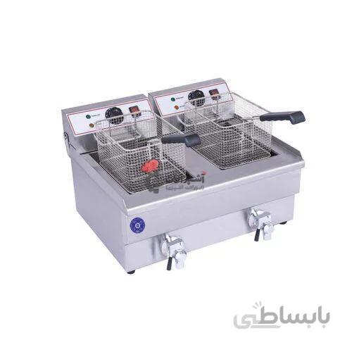 سرخ کن دو لگن برقی شیردار 10 لیتری آبا