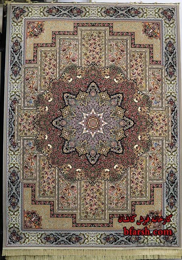فرش کاشان 1200 شانه طرح تابان