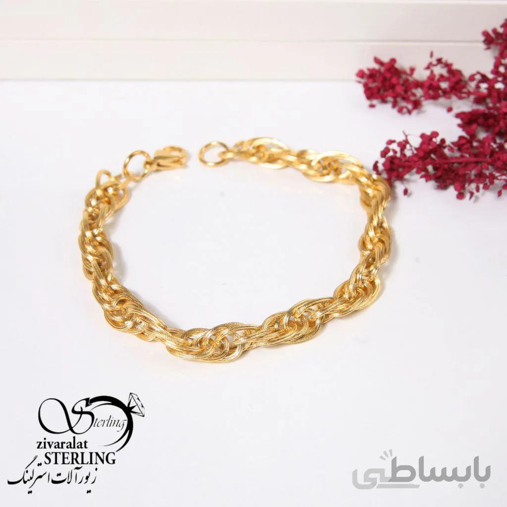 دستبند زنانه طرح طلا کد 5056