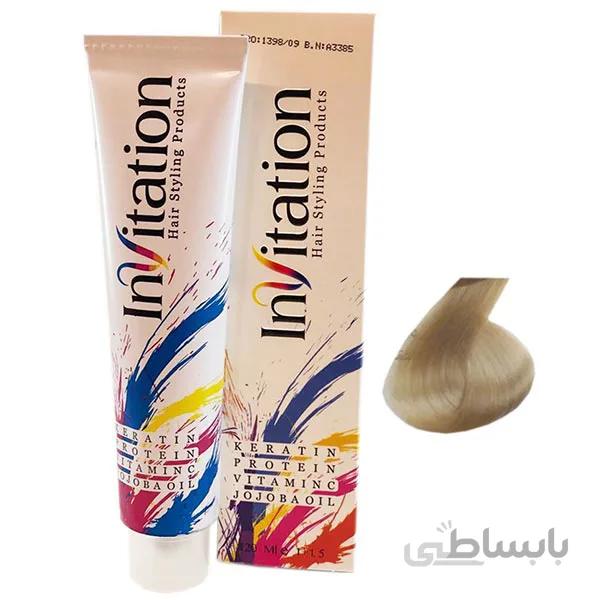 رنگ مو اینویتیشن شماره 10 رنگ بلوند خیلی خیلی روشن 120 میل