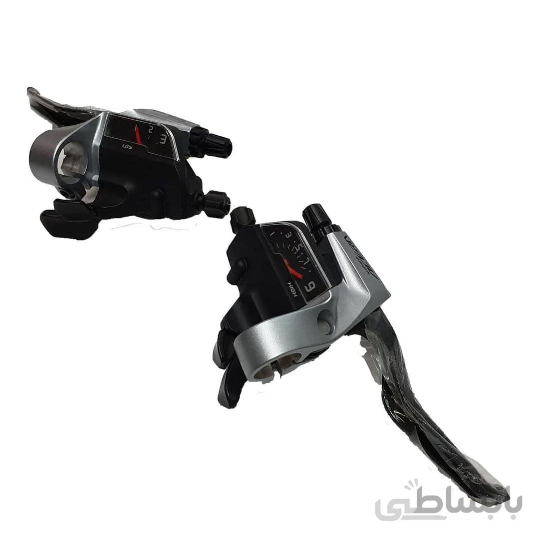دسته دنده و دسته ترمز یکپارچه شیمانو مدل آسرا اس تی تی ۳۰۰۰ ۳ در ۹ سرعته Shimano Shifter And Brake Lever Bicycle Acera ST-T3000 3×۹ Speed