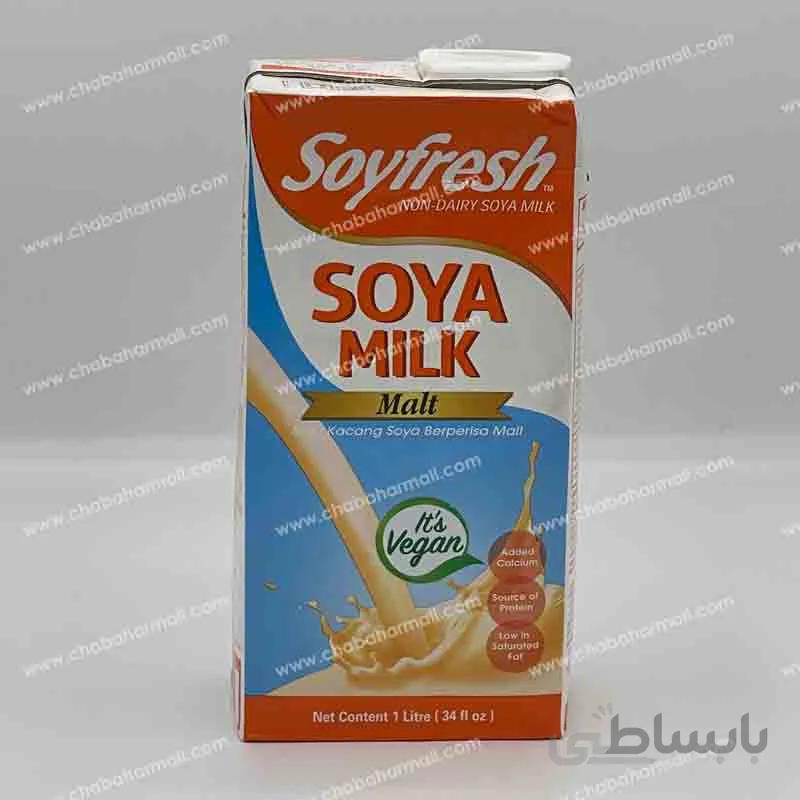 شیر سویا با طعم مالت وگان 1 لیتر سوی فرش soyfresh